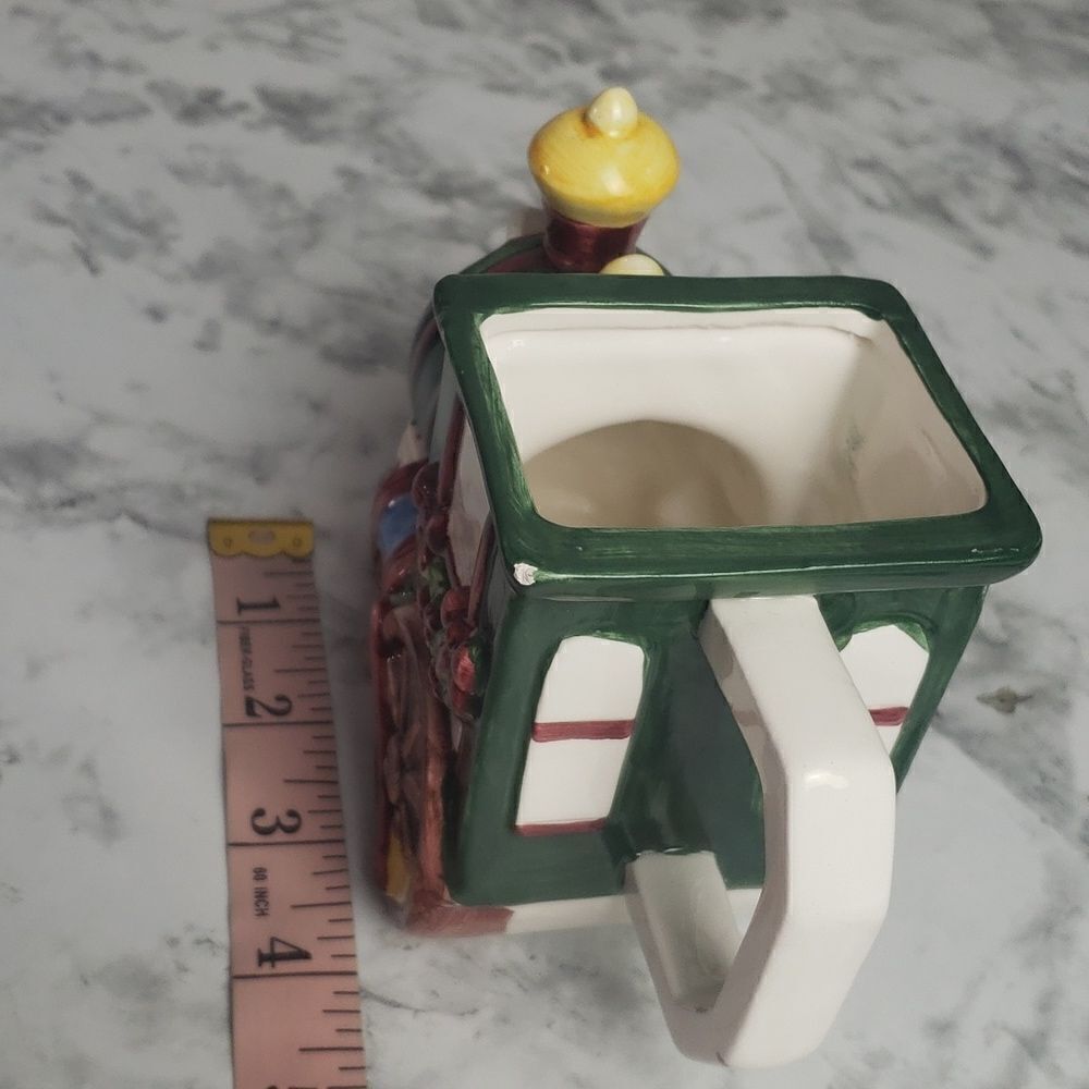 ‎Handpainted Christmas Train Pitcher - Picture 9 of 10